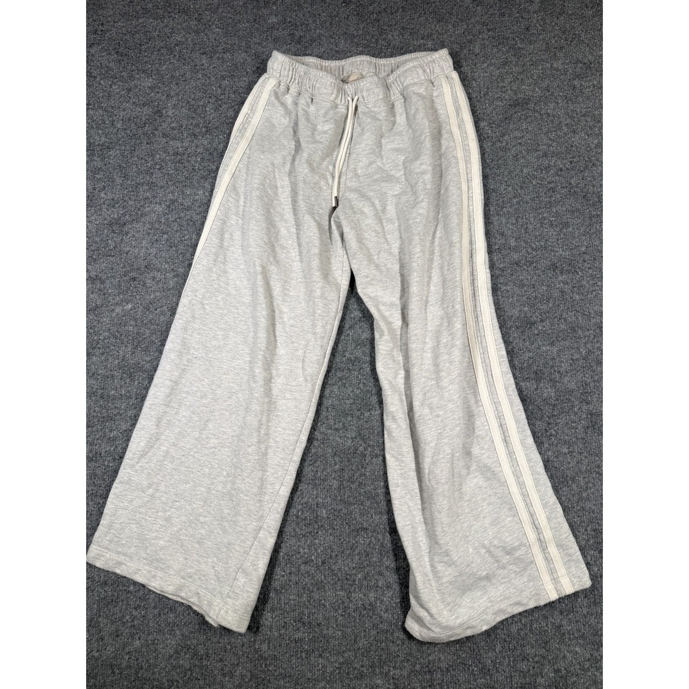 Universal Thread Sweatpants Womens Small Gray Side Stripe Wide Leg Drawstring